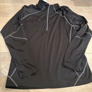 NORTH END MENS LARGE BLACK 3/4 ZIP PULL OVER NEW REFLECTIVE EASY CARE